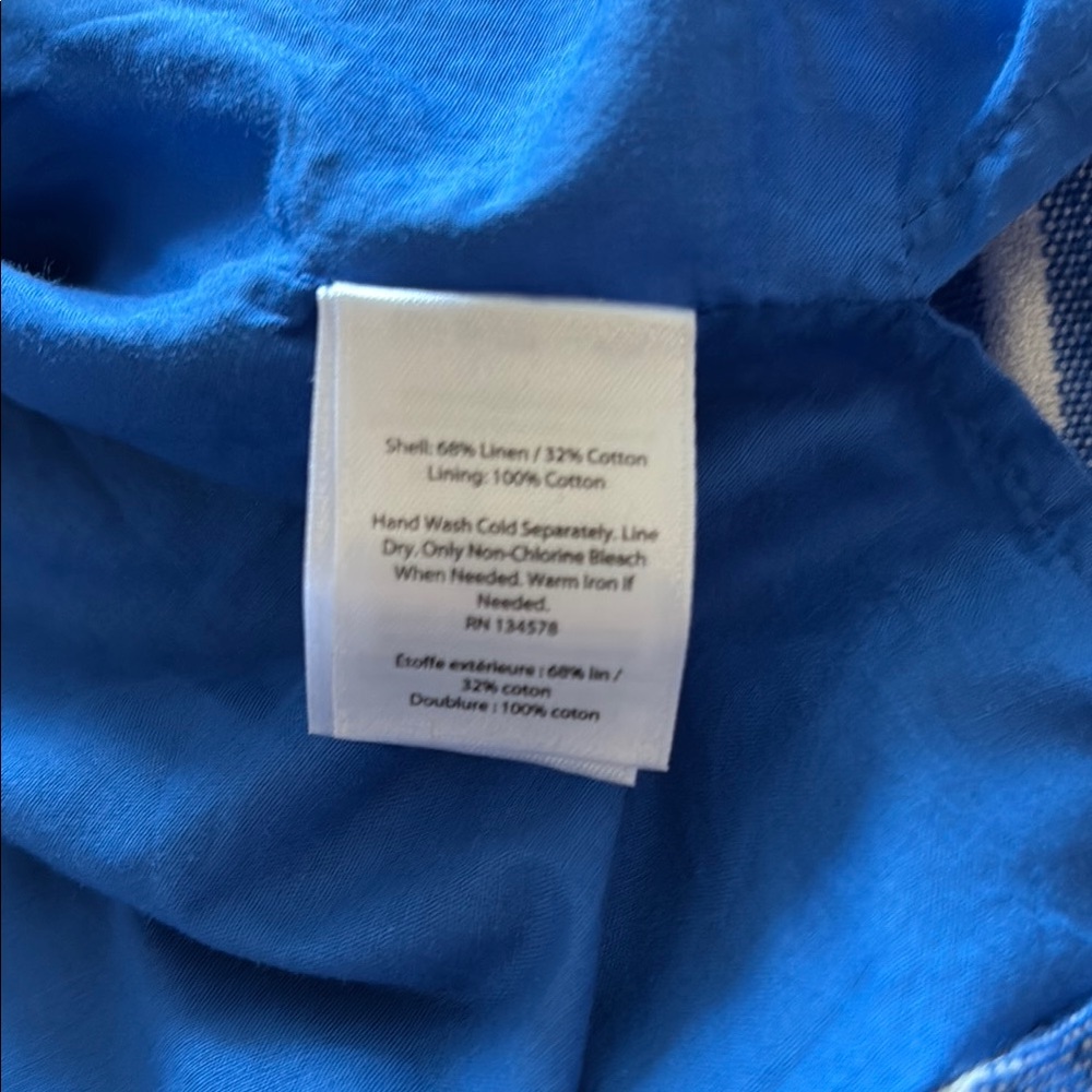 Vineyard Vines Blue and White Fit and Flare Mini Dress Size 6 - Picture 7 of 7